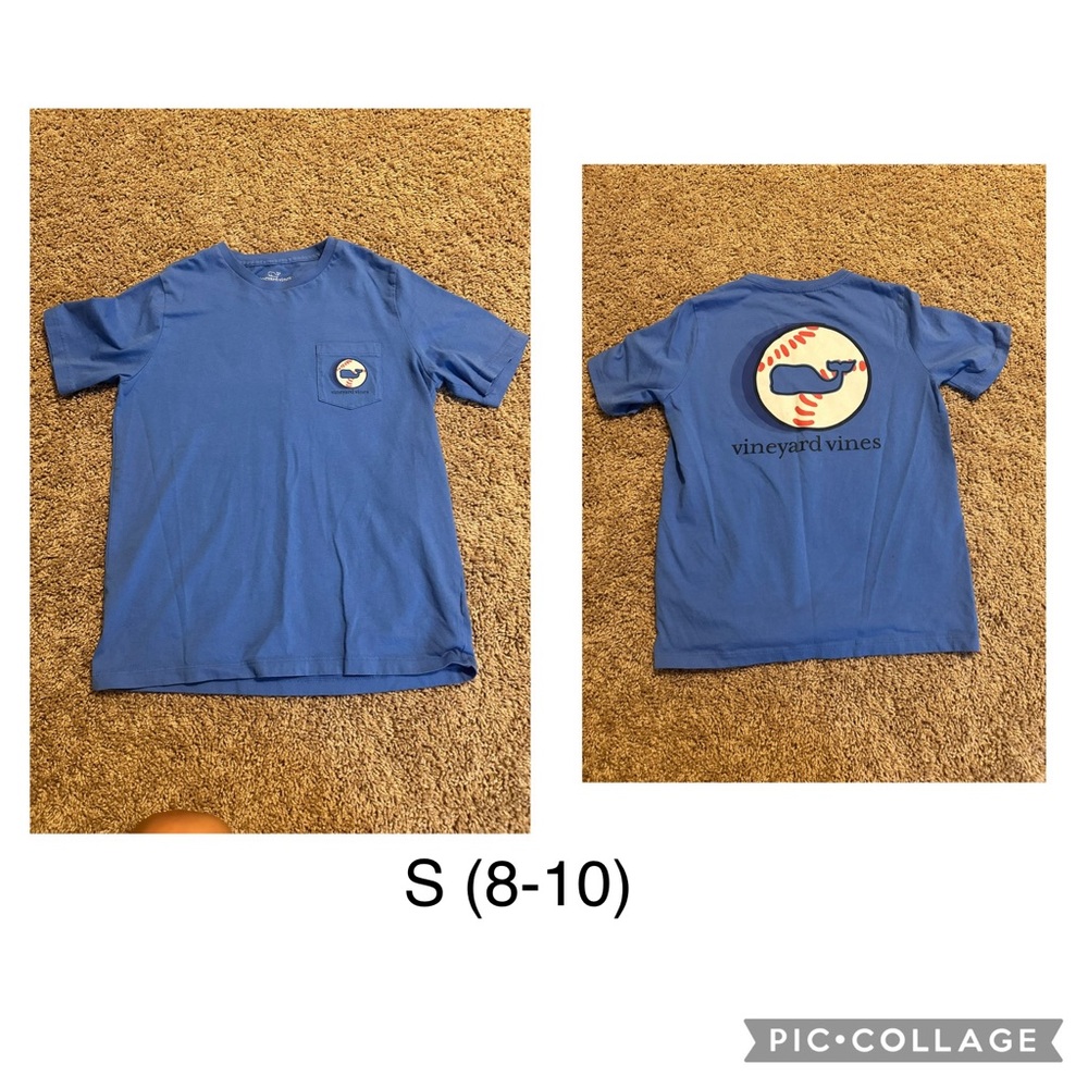Vineyard Vines Classic Blue Tee with Logo